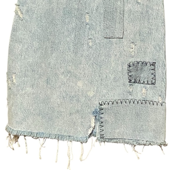 7 For All Mankind Low Rise Flare Jeans 27 Tailorless Iris Patch All Over Patches - Picture 16 of 16